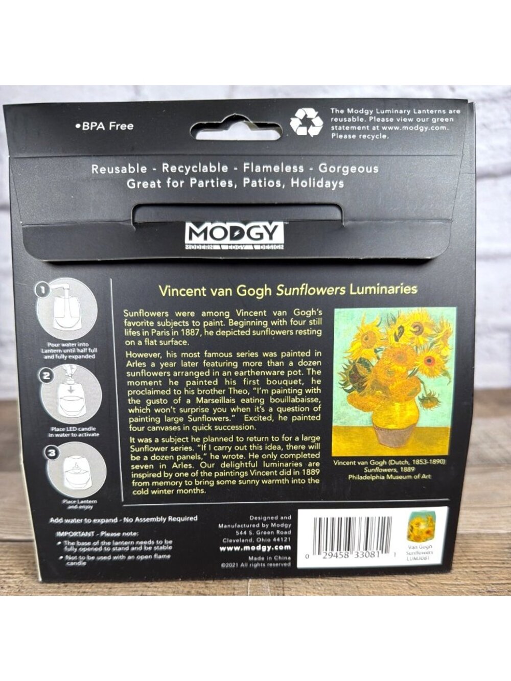 Yellow Flower Luminary Lanterns Set of 4 Floating Flameless LED Candles Reusable - Picture 4 of 9